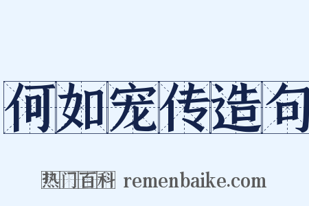 何如宠传造句是什么意思的图片